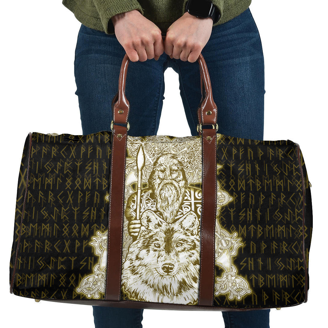 Bag Odin Wolf Viking Gold Travel Bag