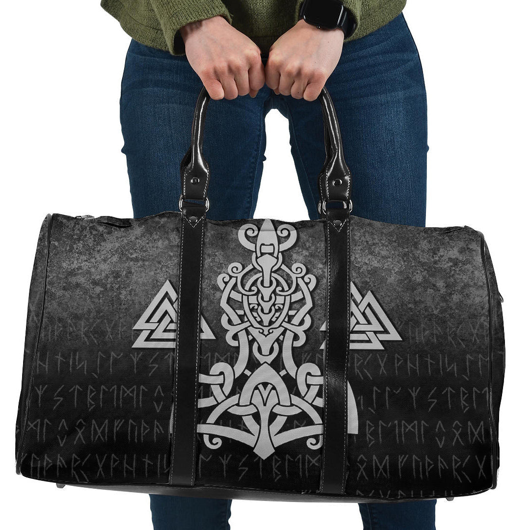 Bag Mjolnir and Valknut Cyan Version Travel Bag
