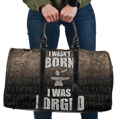 Bag I Wasn't Born I Was Forged Cyan Version Travel Bag