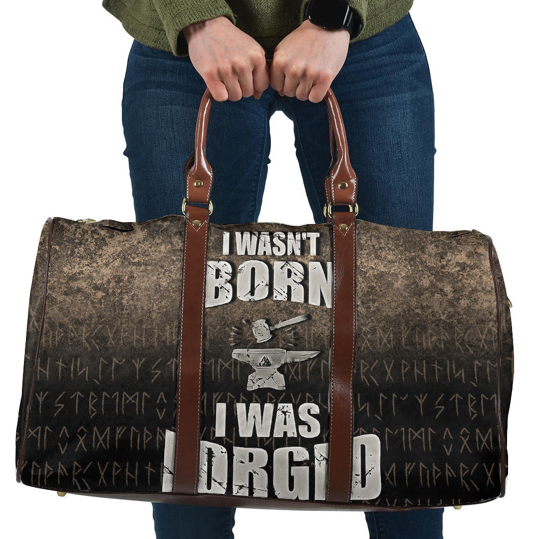Bag I Wasn't Born I Was Forged Cyan Version Travel Bag