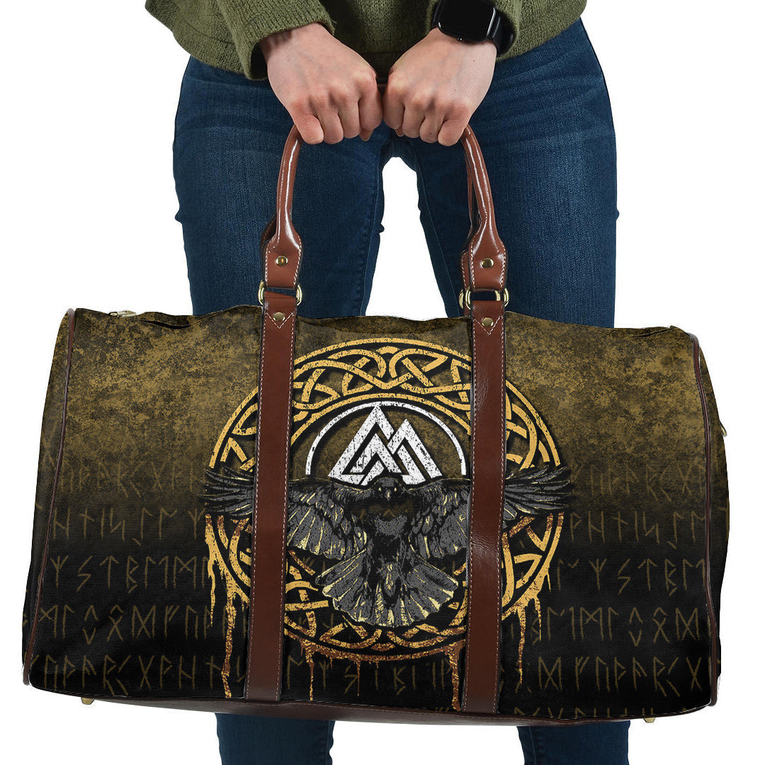 Bag Valhalla Norse Mythology Raven Black Crow Viking Travel Bag