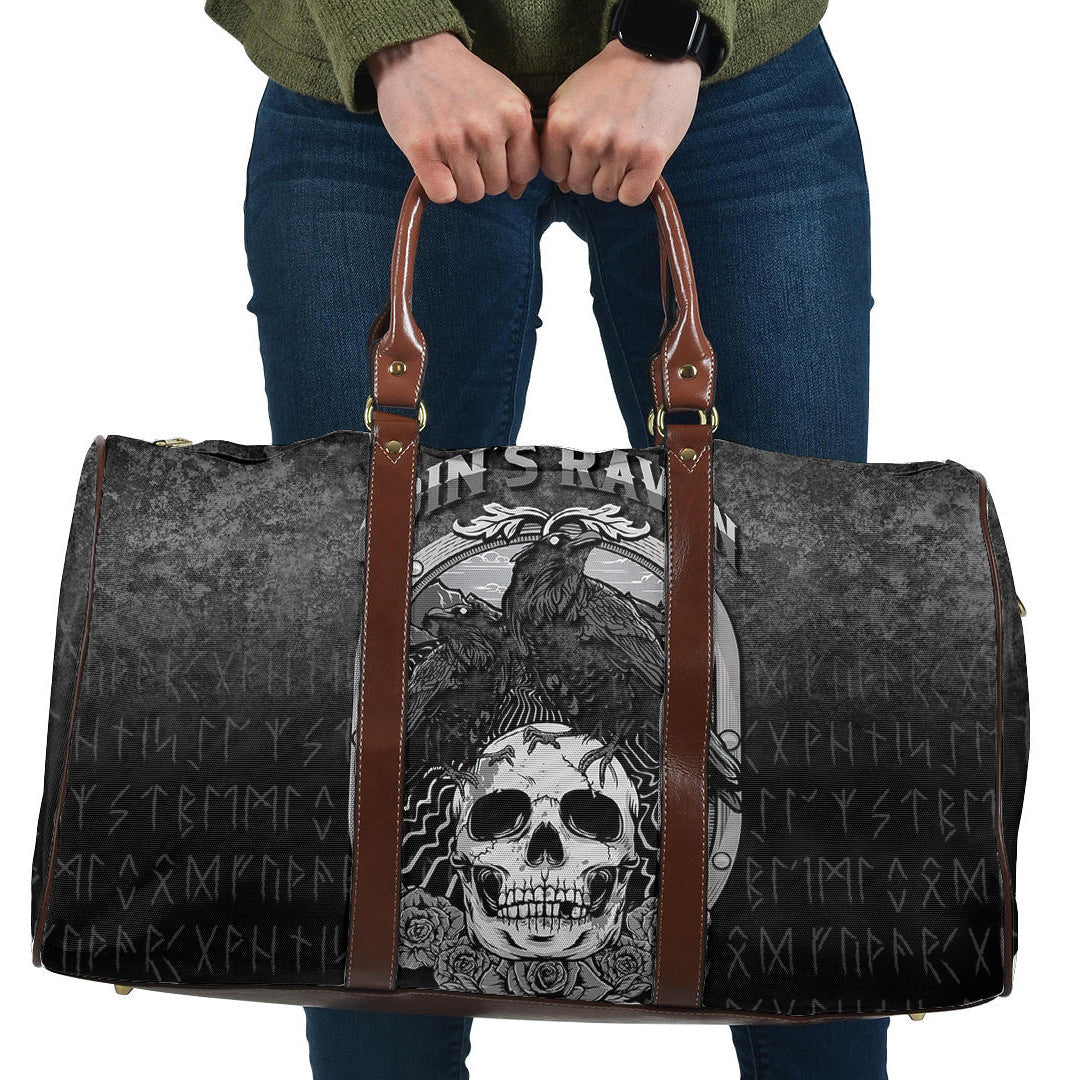 Bag Odins Raven Norse Mythology Ravens Midgard Birds Crow Cyan Version Travel Bag