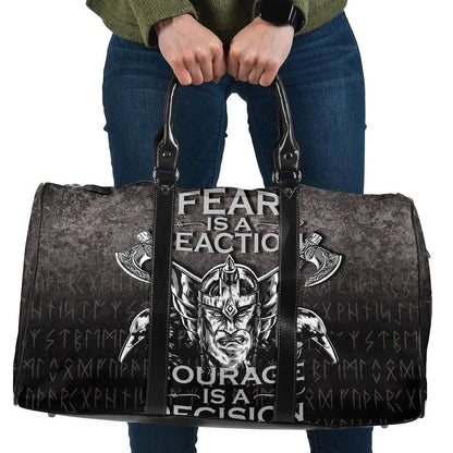 Bag Fear Is A Reaction Courage Is A Decision Cyan Version Travel Bag