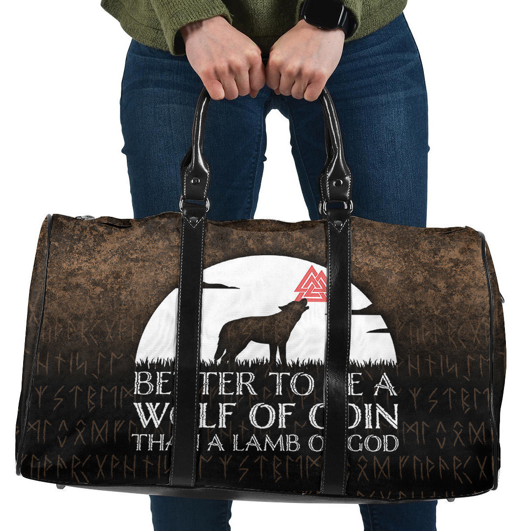 Bag Better To Be A Wolf Of Odin Than A Lamb Of God Travel Bag