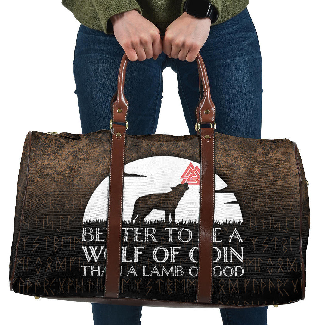 Bag Better To Be A Wolf Of Odin Than A Lamb Of God Travel Bag