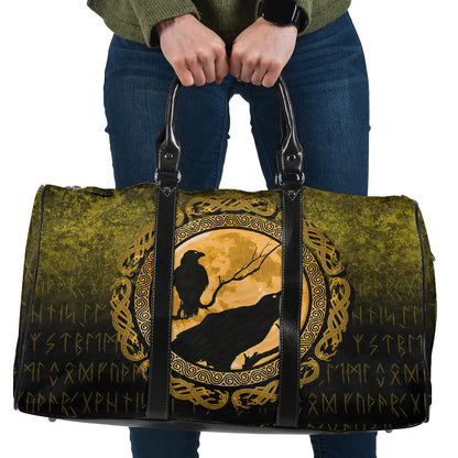 Bag Vikings Huginn Muninn Odin’s Ravens Gold Version Travel Bag