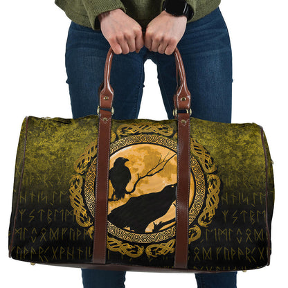 Bag Vikings Huginn Muninn Odin’s Ravens Gold Version Travel Bag