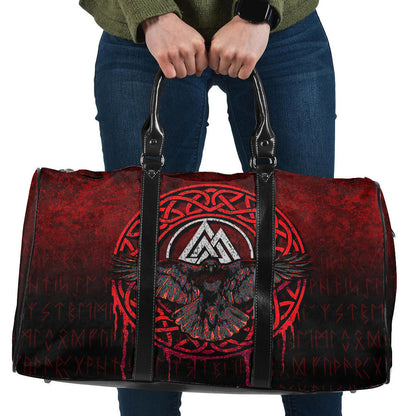 Bag Valhalla Norse Mythology Raven Black Crow Viking Red Version Travel Bag