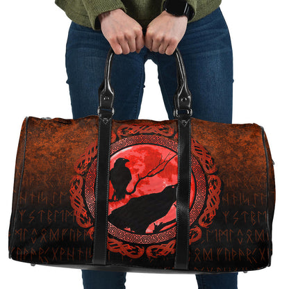 Bag Vikings Huginn Muninn Odin’s Ravens Red Version Travel Bag
