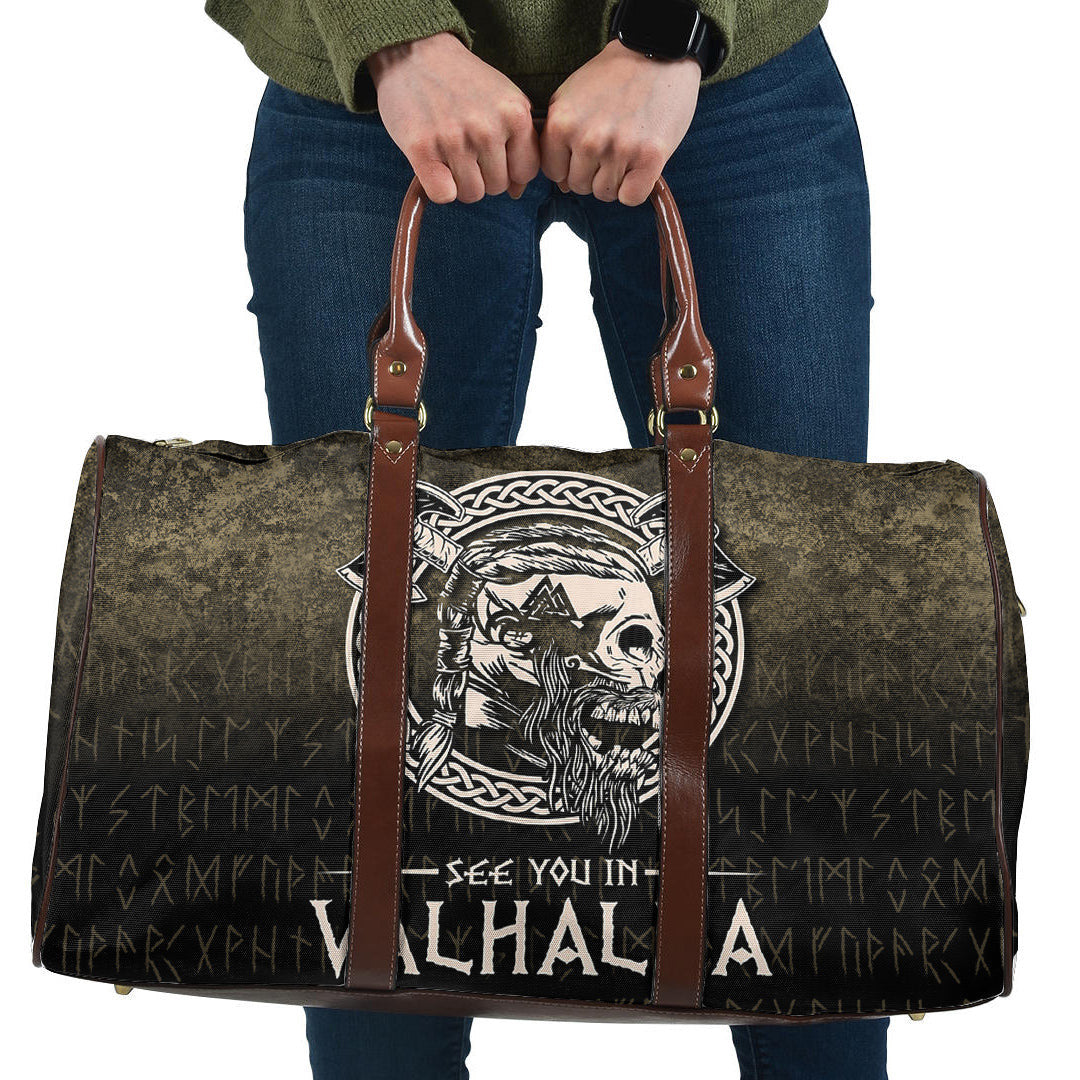Bag See You In Valhalla Viking Cyan Version Travel Bag