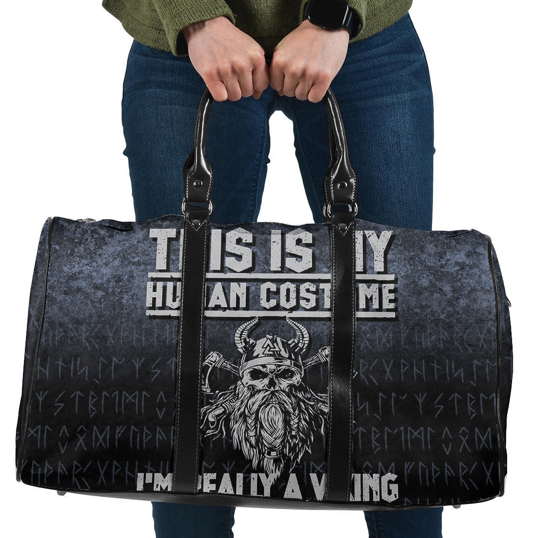 Bag This Is My Human Costume I'm Really A Viking Cyan Version Travel Bag