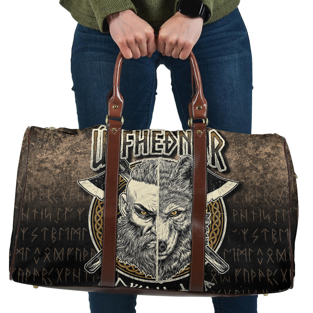 Bag Norse Viking Wolf Ulfhednar Pagan Warrior Ulfhedinn Cyan Version Travel Bag