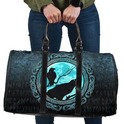 Bag Vikings Huginn Muninn Odin’s Ravens Cyan Version Travel Bag