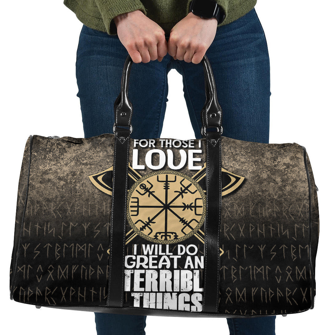 Bag For Those I Love I Will Do Great And Terrible Things Cyan Version Travel Bag