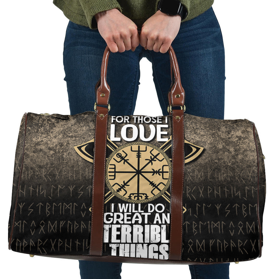 Bag For Those I Love I Will Do Great And Terrible Things Cyan Version Travel Bag