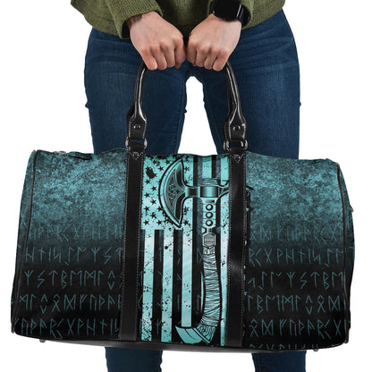 Bag USA Flag Viking Cool American Norsemen Cyan Version Travel Bag