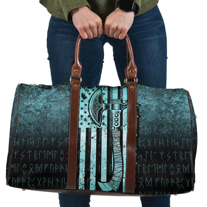 Bag USA Flag Viking Cool American Norsemen Cyan Version Travel Bag