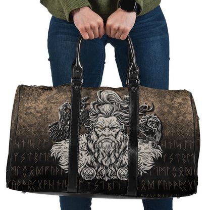 Bag Norse Viking Mythology Allfather Odin Huginn Muninn Cyan Version Travel Bag