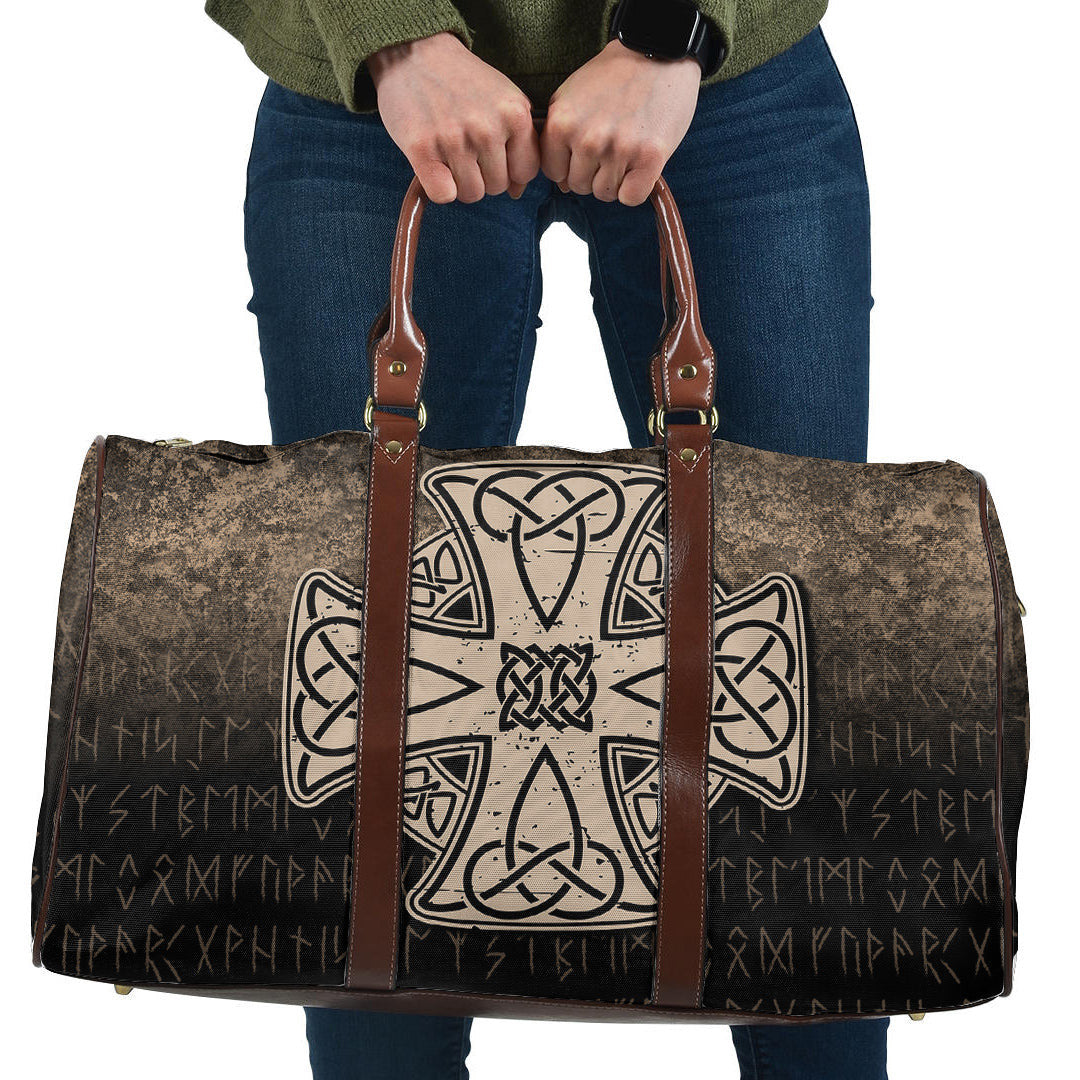Bag Celtic Symbol Norse Mythology Valhalla Cyan Version Travel Bag
