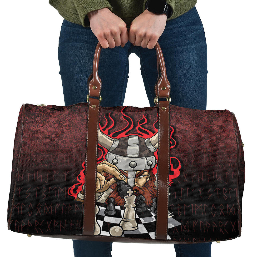 Bag Brave Viking With Chessboard Chess Travel Bag