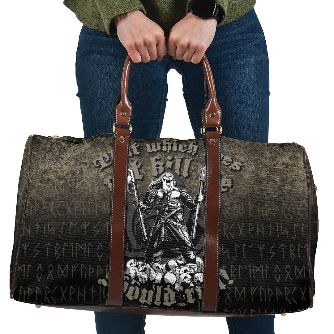 Bag That Which Does Not Kill Me Should Run! Cyan Version Travel Bag
