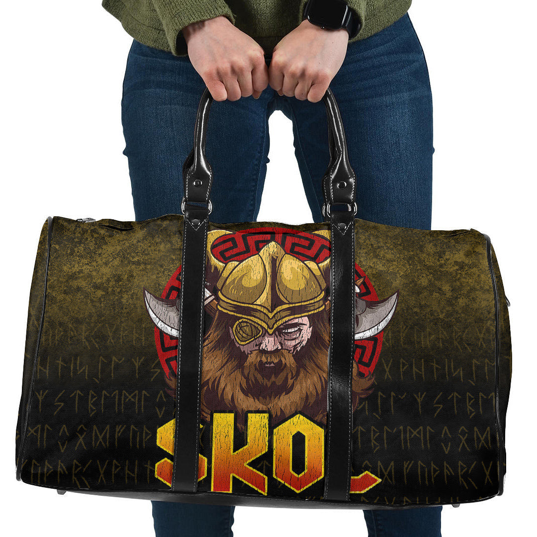 Bag Skol Viking Beer Norse Mythology Warrior Drinking Cyan Version Travel Bag