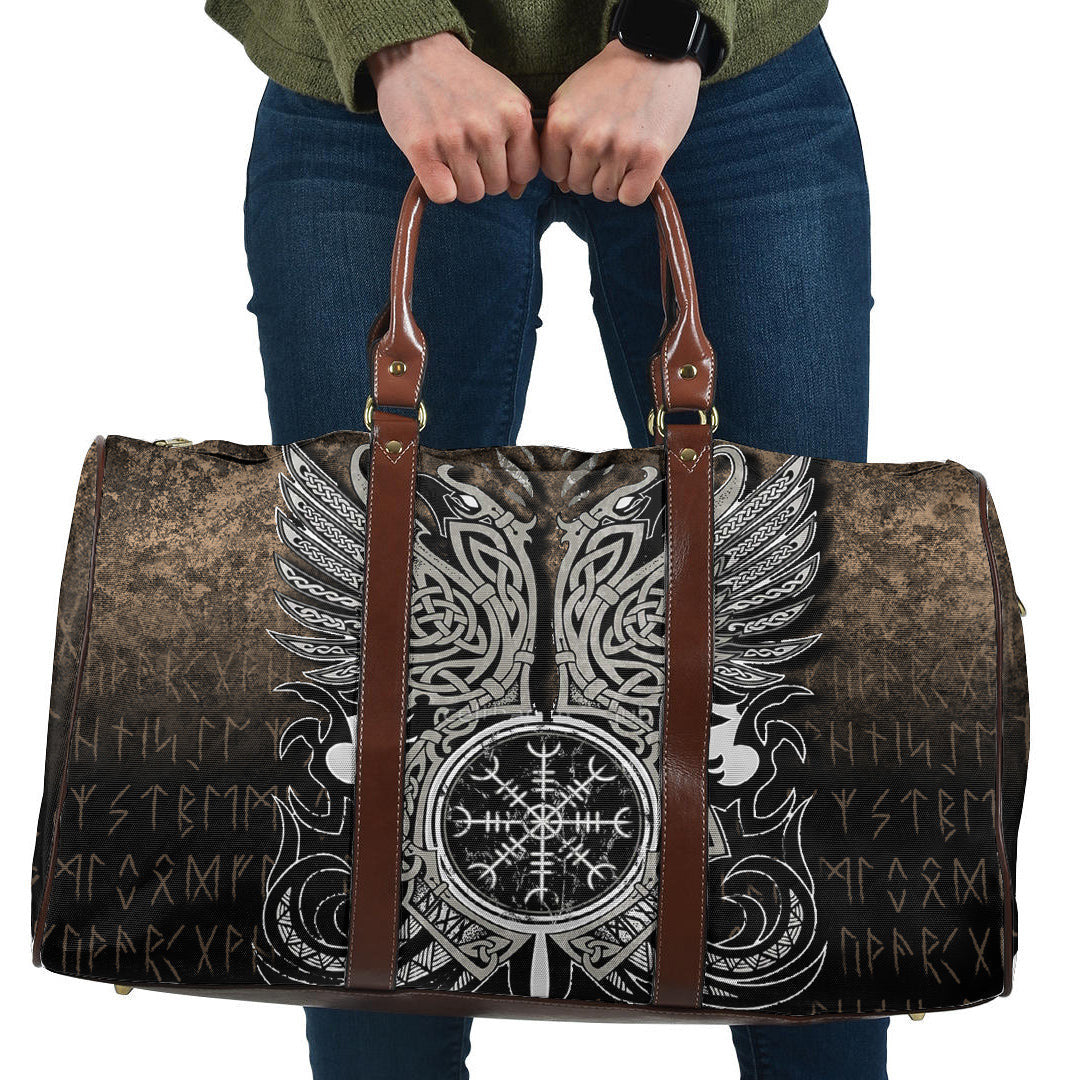 Bag Huginn & Muninn, Odin's Ravens Cyan Version Travel Bag