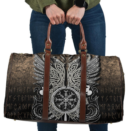 Bag Huginn & Muninn, Odin's Ravens Cyan Version Travel Bag