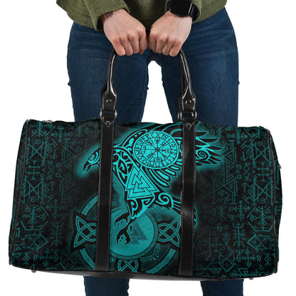 Bag Celtic Raven Turquoise Viking Travel Bag