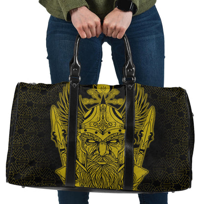 Bag Odin And Raven Gold Viking Travel Bag