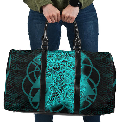 Bag Raven Valknut Turquoise Viking Travel Bag