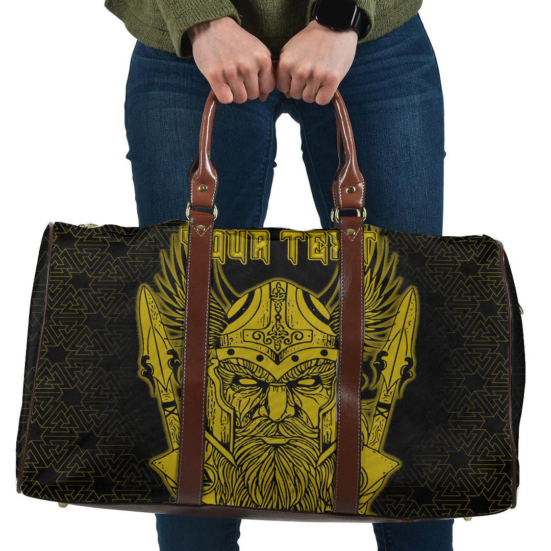 Bag Custom Odin And Raven Gold Viking Travel Bag