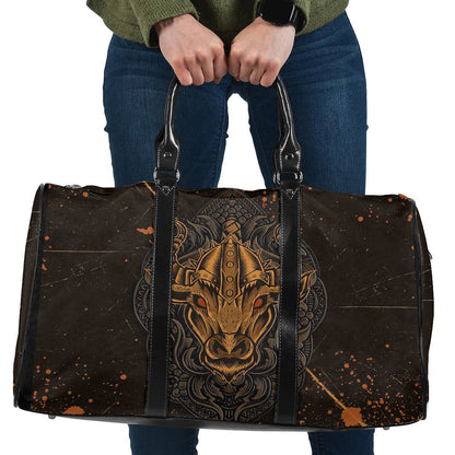 Bag Viking Bull Head Brush PatternTravel Bag
