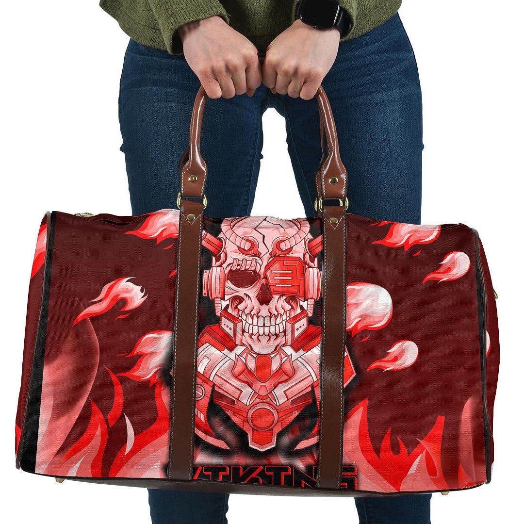 Bag Viking 3D Warrior Robo Red Fire Pattern Travel Bag