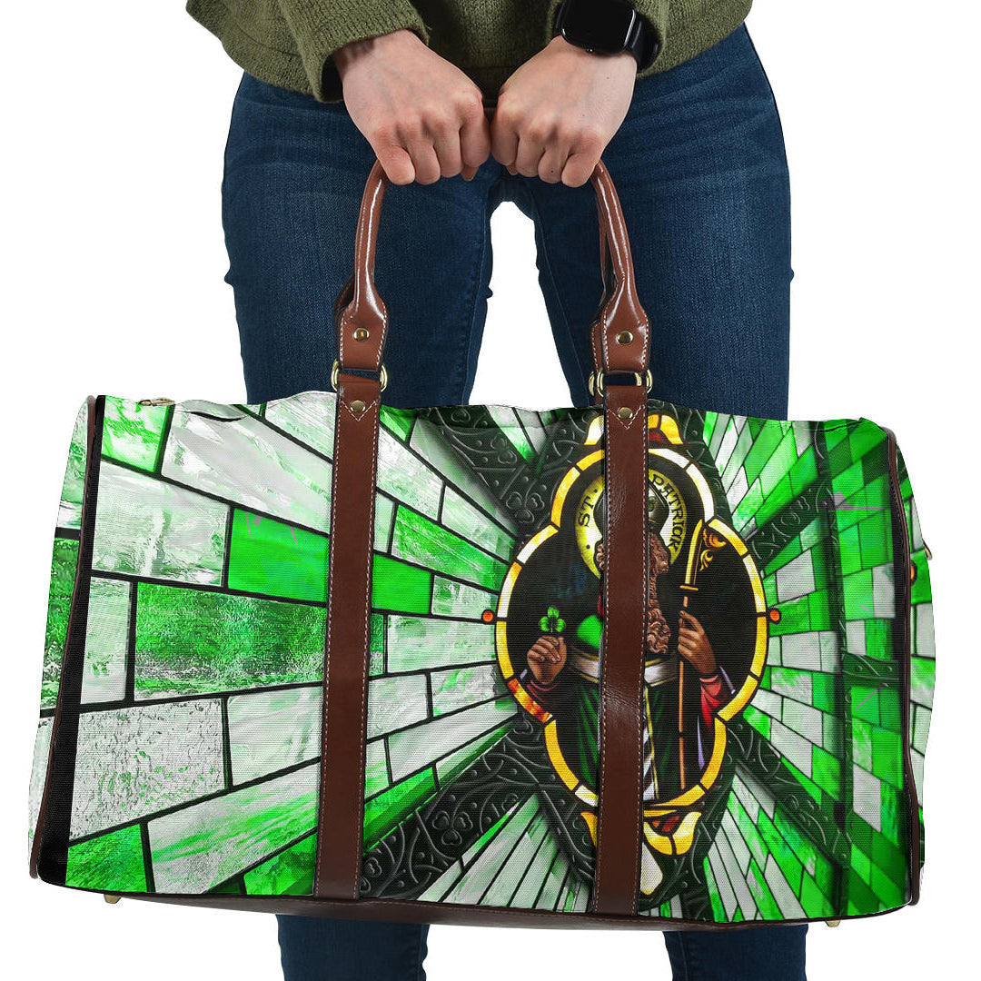 Bag S.T Patrick Day And Cross Strained Window Style Travel Bag