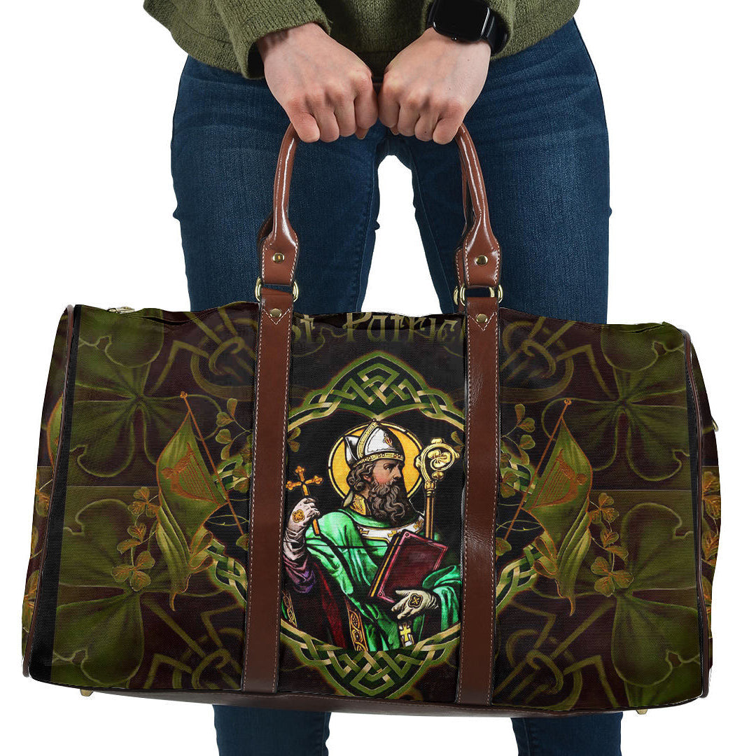 Bag ST Patrick Day Yggdrasil Three Leaf Clover Celtic Style Travel Bag