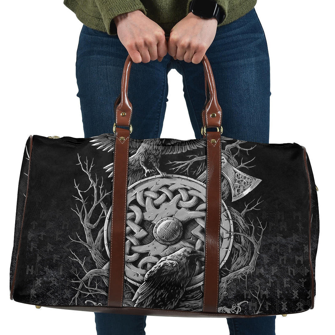 Bag Celtic Raven Axe Viking Travel Bag