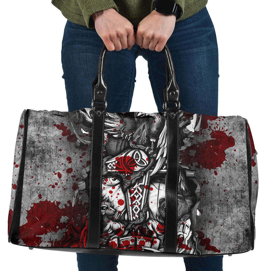 Bag Viking Odin Wolf Bear Raven Blood Travel Bag