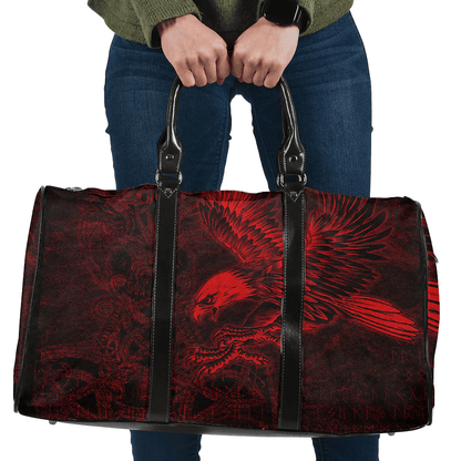 Bag Raven Mjolnir Red Viking Travel Bag