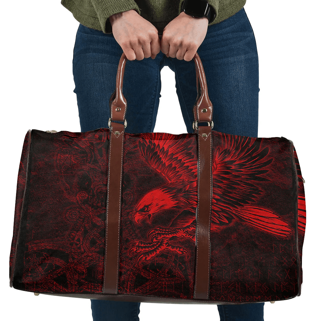 Bag Raven Mjolnir Red Viking Travel Bag