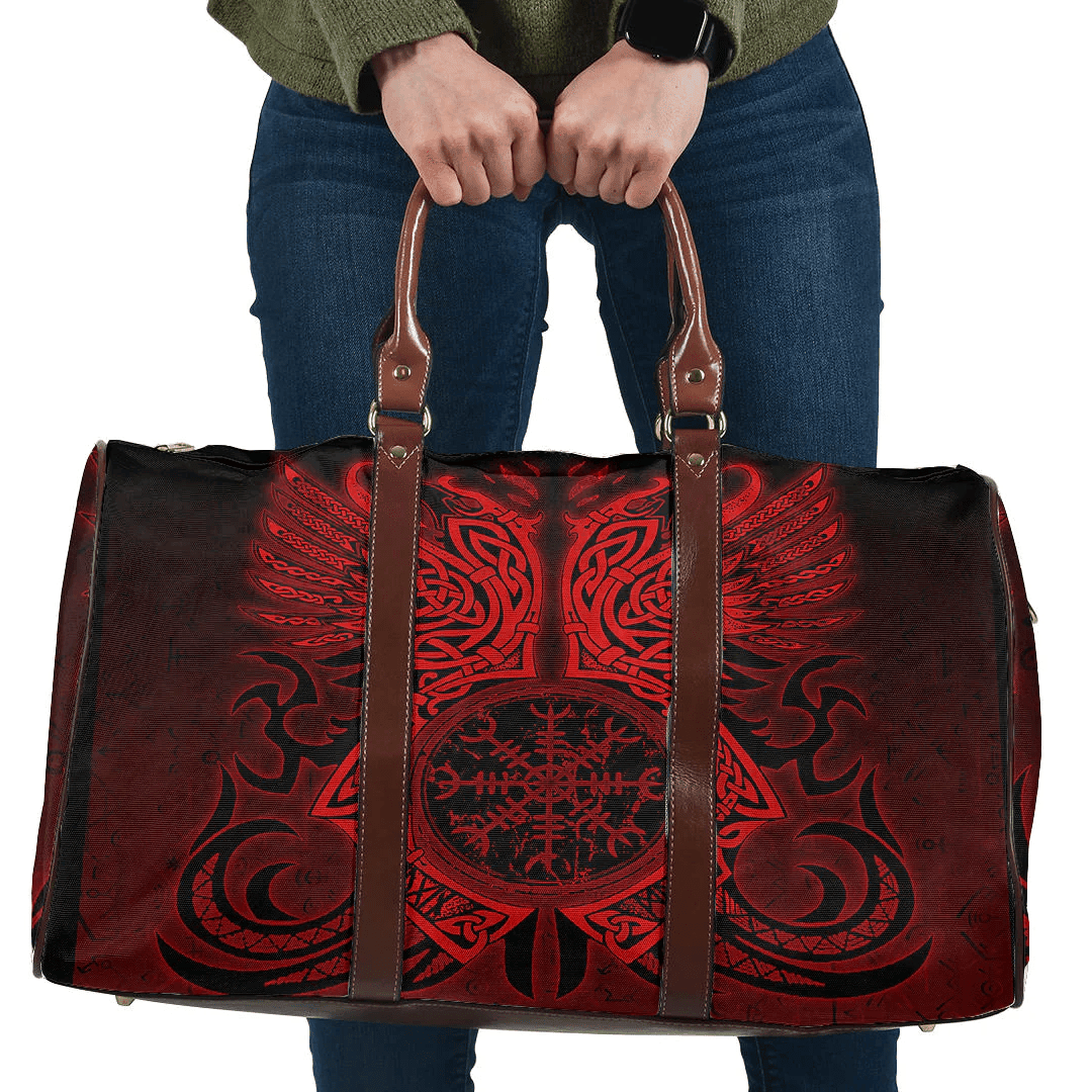 Bag Two Raven Cletic Red Viking Travel Bag
