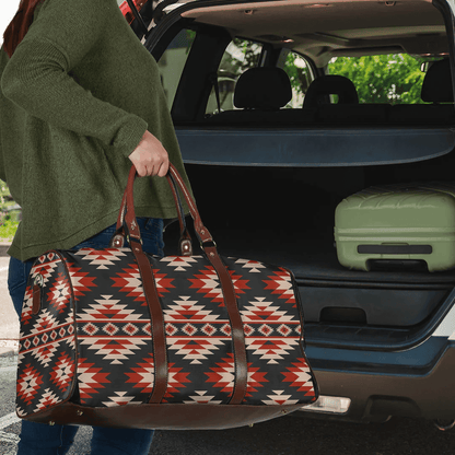 Bag Travel Bag America Geometric Ethnic Seamless Pattern Traditional. American,Mexican Style