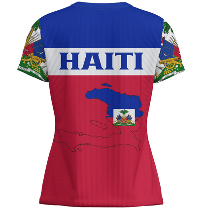 Clothing Haiti 2026 Fan Deep V Slim Football T Shirt | World Cup Inspired Soccer Top