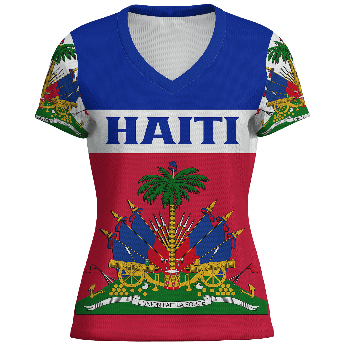 Clothing Haiti 2026 Fan Deep V Slim Football T Shirt | World Cup Inspired Soccer Top