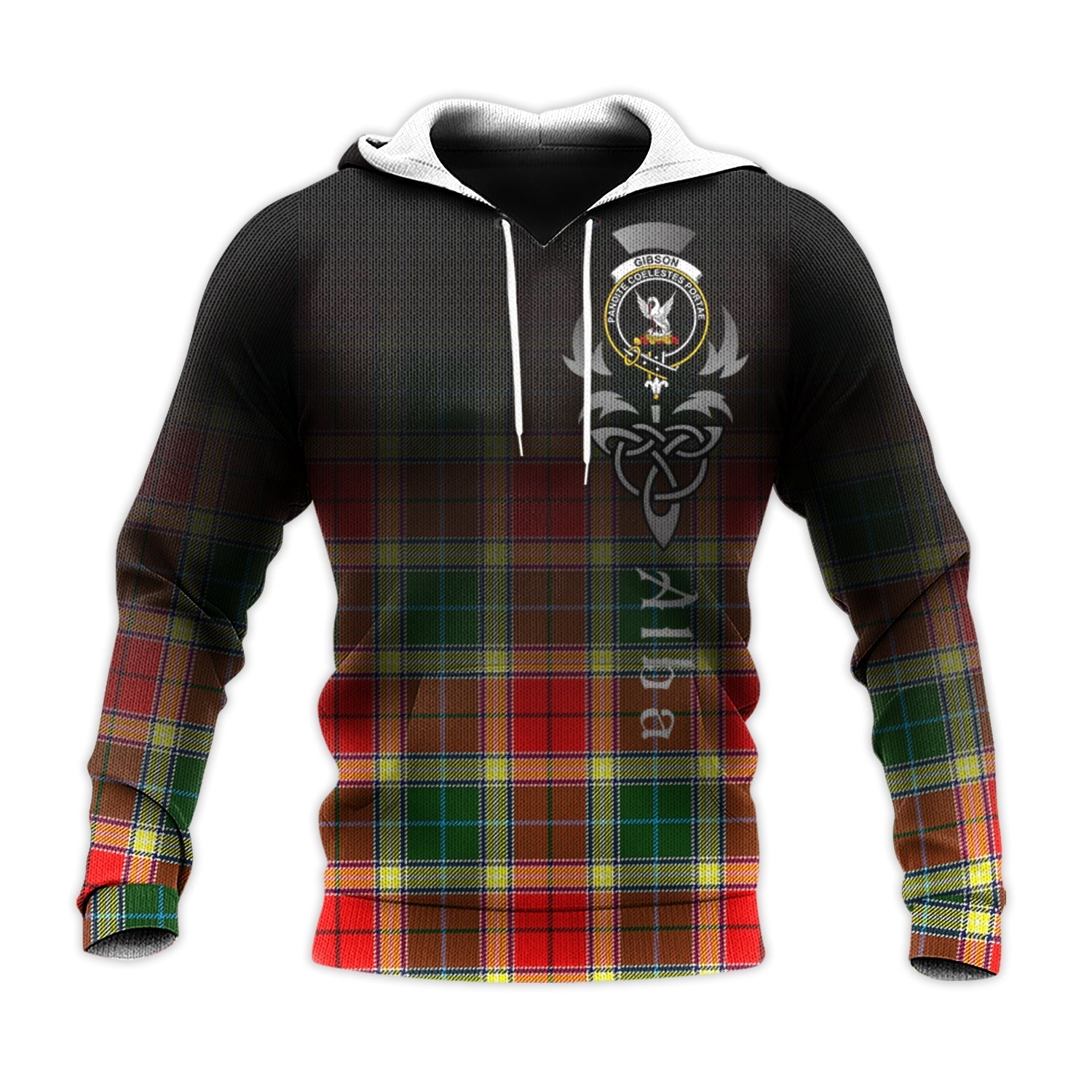 Printivon Gibsone Gibson Gibbs Tartan Crest Alba Celtic Hoodie