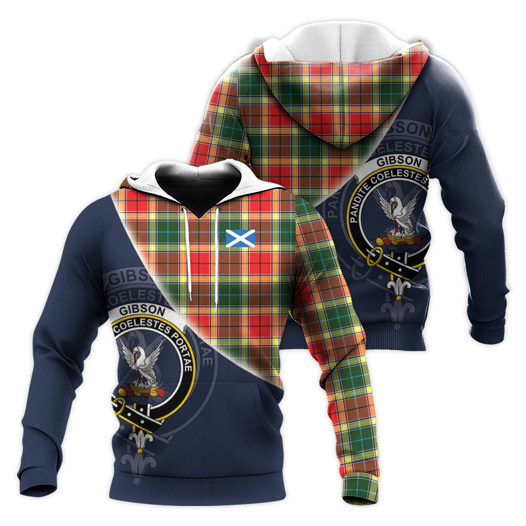 Printivon Gibsone Gibson Gibbs Tartan Scottish Crest Hoodie