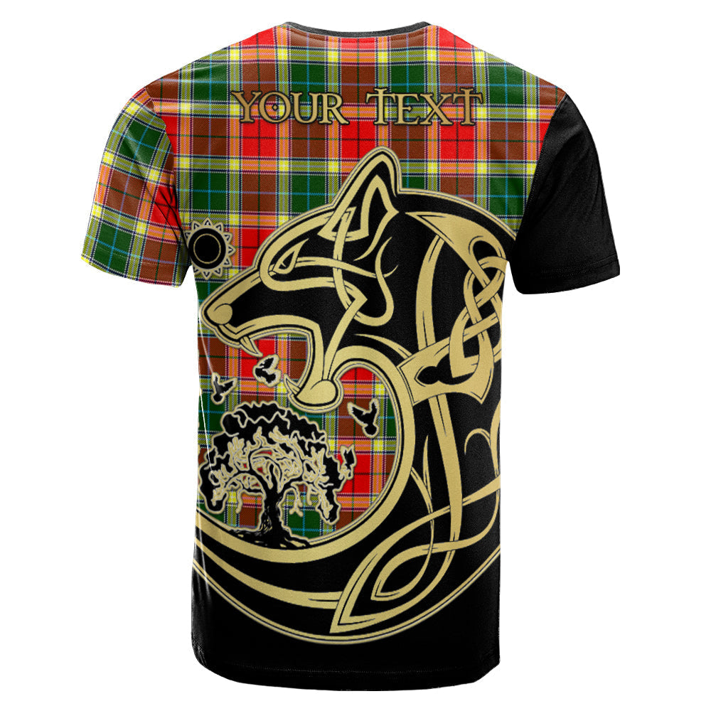 Printivon Gibsone (Gibson Gibbs) Crest Celtic Wolf Tartan T Shirt Custom Your Text