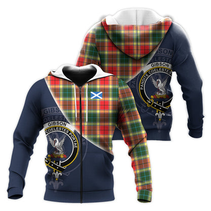 Printivon Gibsone Gibson Gibbs Tartan Scottish Crest Hoodie
