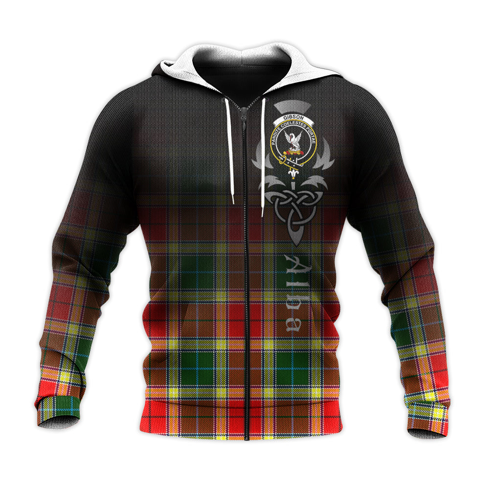 Printivon Gibsone Gibson Gibbs Tartan Crest Alba Celtic Hoodie