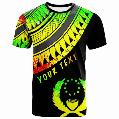 Pohnpei Custom Personalised T Shirt Ginger Lei Reggae Pattern
